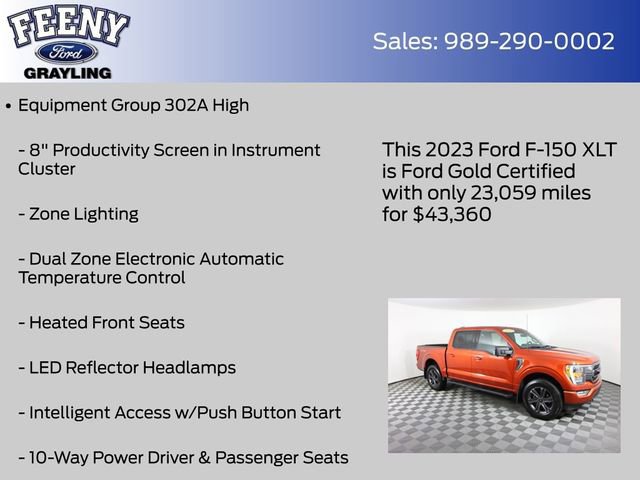 Certified 2023 Ford F150 XLT w/ Equipment Group 302A High image 14