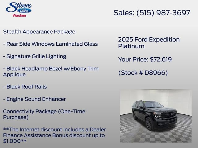 Certified 2025 Ford Expedition Platinum w/ Stealth Performance Package AWD/4WD image 22
