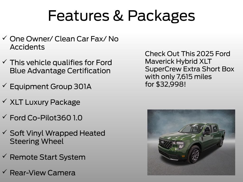 Certified 2025 Ford Maverick XLT w/ Equipment Group 301A AWD/4WD image 4