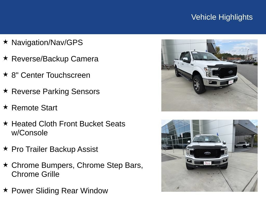 Certified 2020 Ford F150 XLT w/ Equipment Group 302A Luxury AWD/4WD image 30