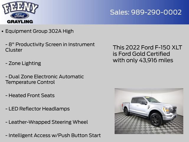 Certified 2022 Ford F150 XLT w/ Equipment Group 302A High AWD/4WD image 14