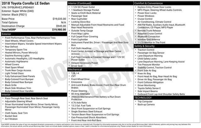Used 2018 Toyota Corolla LE image 33