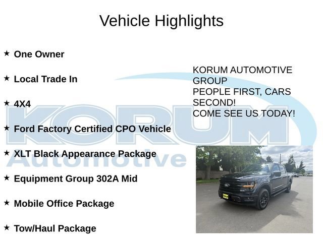 Certified 2025 Ford F150 XLT w/ Equipment Group 302A MID AWD/4WD image 4