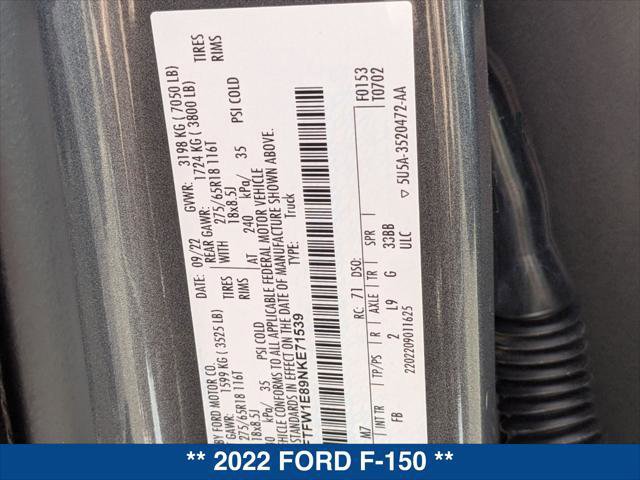 Certified 2022 Ford F150 XLT w/ Equipment Group 302A High image 24
