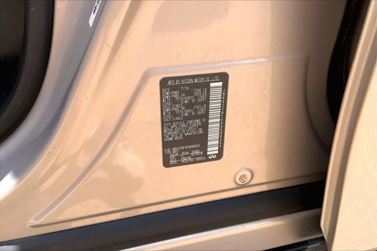 Used 2019 INFINITI QX80 Luxe w/ Proactive Package RWD image 37