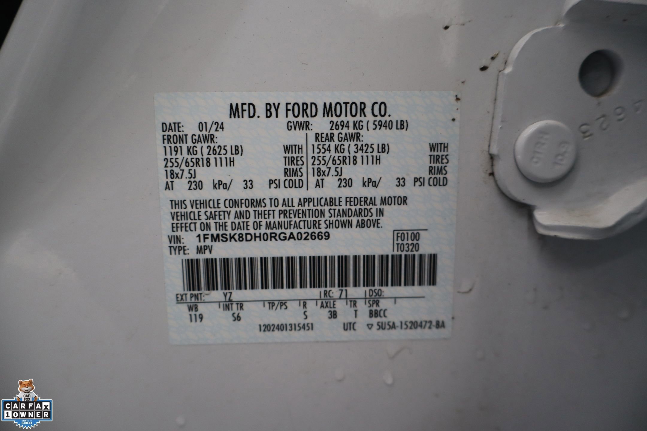 Certified 2024 Ford Explorer XLT w/ Equipment Group 202A image 32