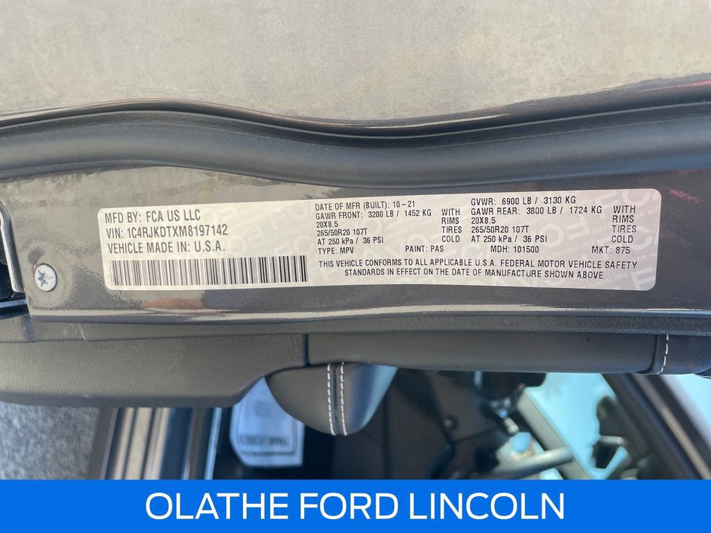 Used 2021 Jeep Grand Cherokee L Overland w/ Advanced Protech Group III image 30