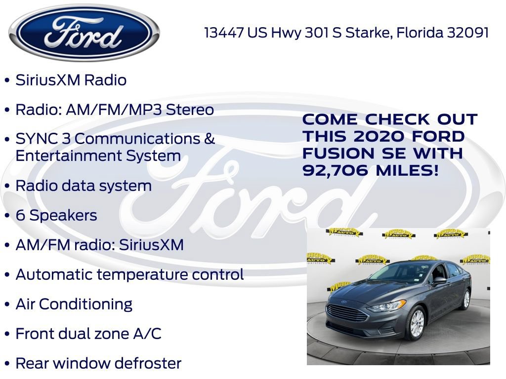 Certified 2020 Ford Fusion SE FWD image 17