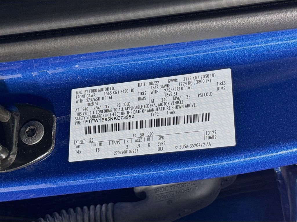 Certified 2022 Ford F150 XLT w/ Equipment Group 302A High image 32