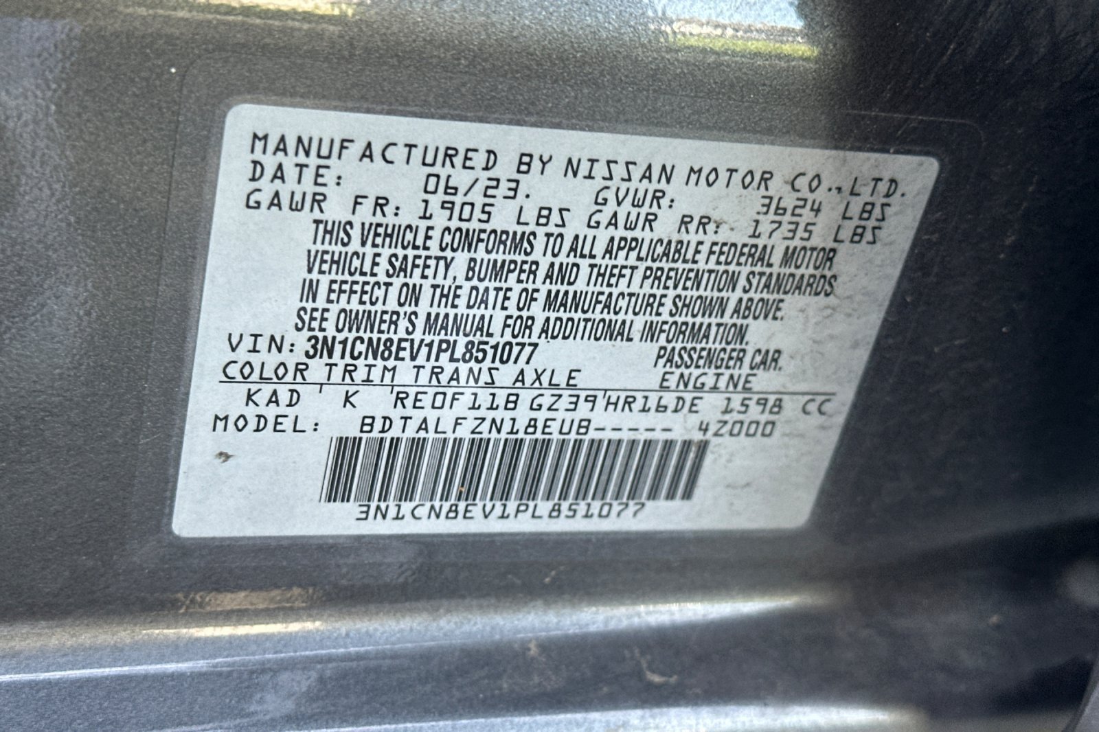 Used 2023 Nissan Versa SV FWD image 25