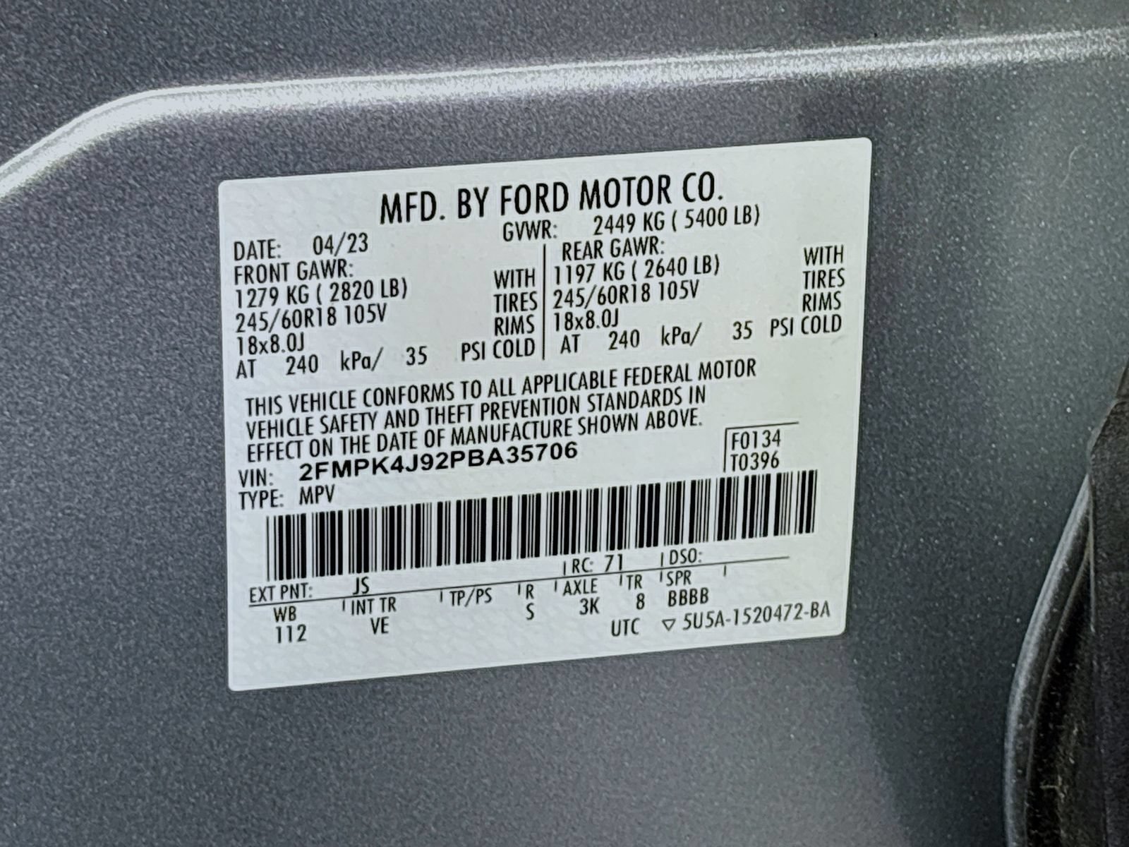 Certified 2023 Ford Edge SEL AWD/4WD image 30