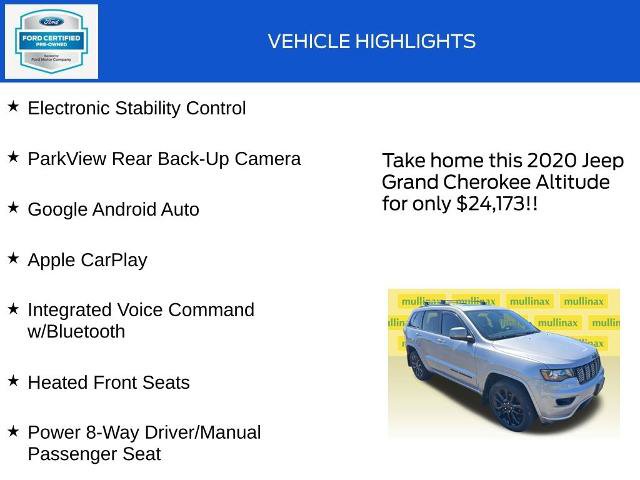 Used 2020 Jeep Grand Cherokee Altitude AWD/4WD image 19