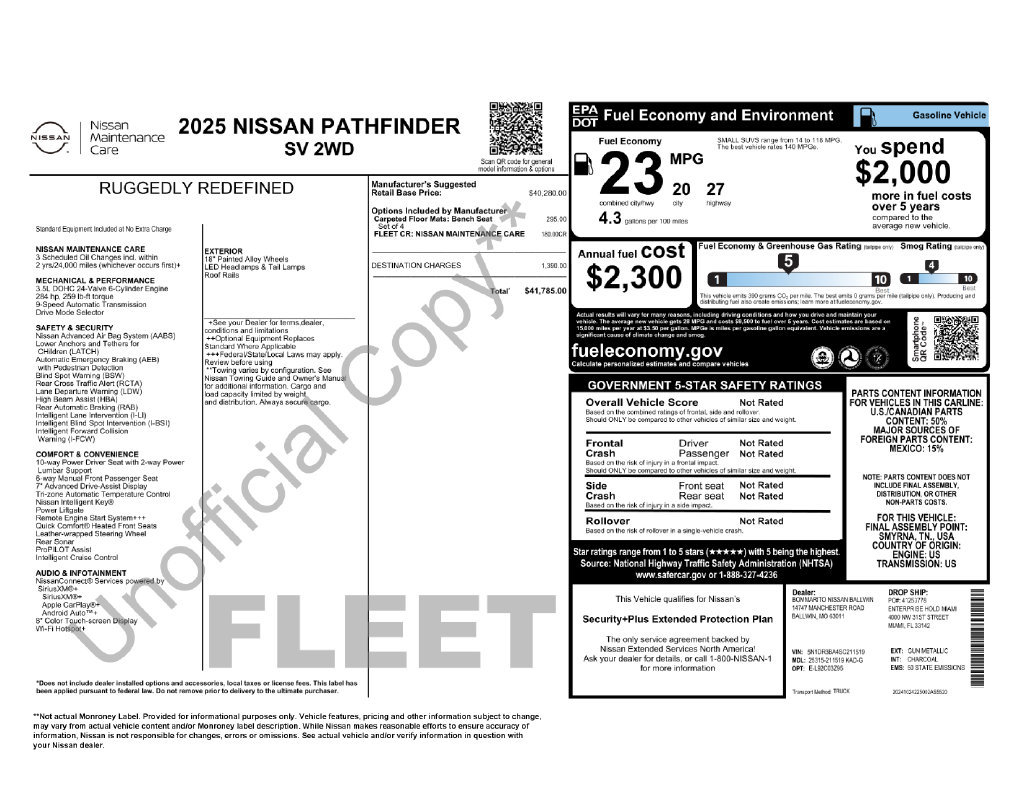 Used 2025 Nissan Pathfinder SV FWD image 43