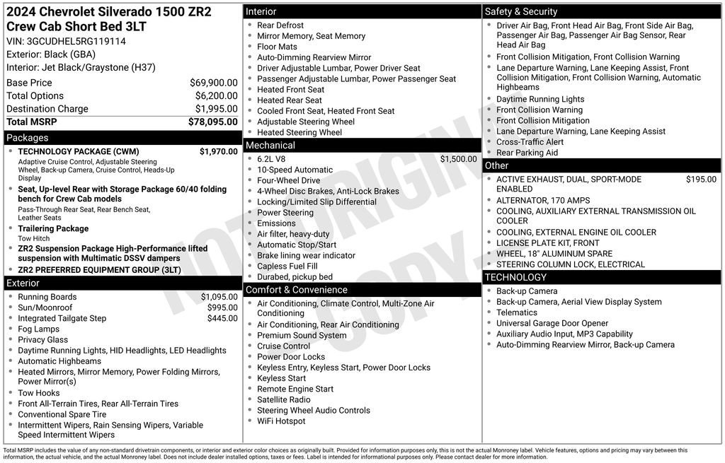 Used 2024 Chevrolet Silverado 1500 ZR2 w/ Technology Package image 10