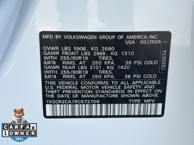 Used 2024 Volkswagen Atlas Peak Edition SE AWD/4WD image 46