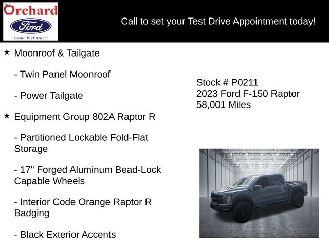 Certified 2023 Ford F150 Raptor w/ Equipment Group 802A Raptor R AWD/4WD image 7