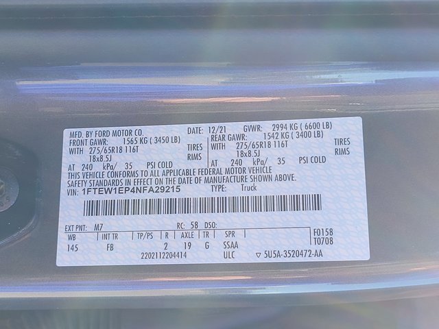 Certified 2022 Ford F150 XLT w/ Equipment Group 302A High image 16