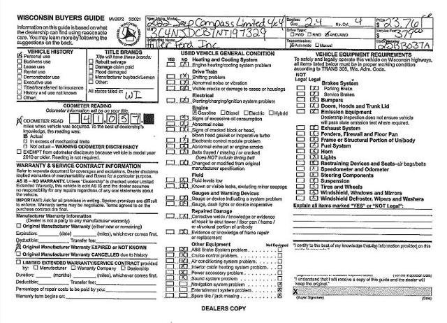 Used 2022 Jeep Compass Limited image 39