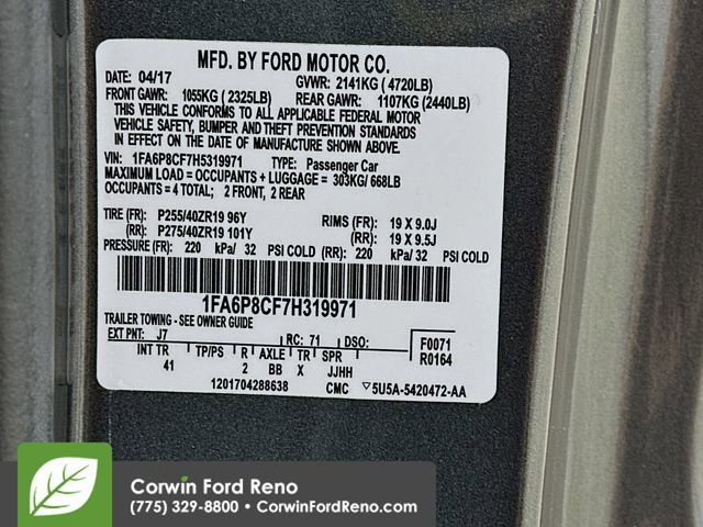 Certified 2017 Ford Mustang GT Premium w/ GT Performance Package RWD image 31