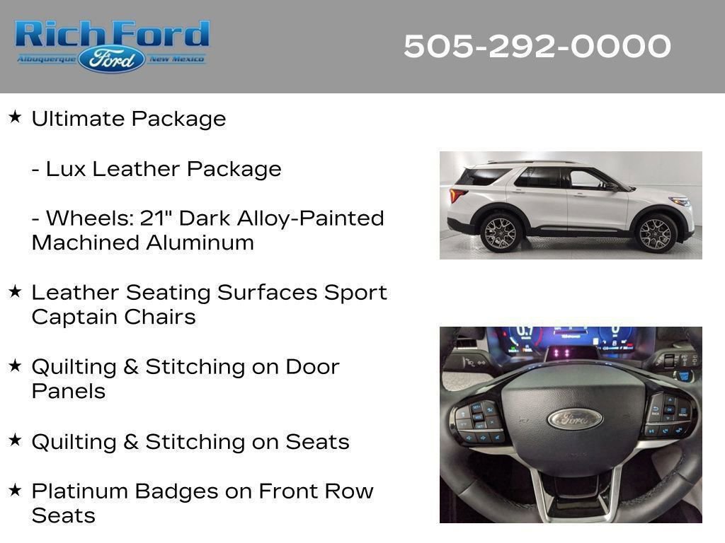 Certified 2025 Ford Explorer Platinum w/ Ultimate Package AWD/4WD image 48