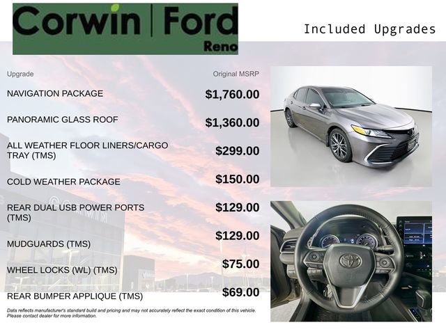 Used 2023 Toyota Camry XLE w/ Navigation Package image 3