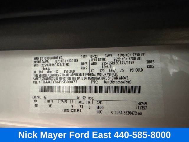 Certified 2023 Ford Transit 350 XL RWD image 29