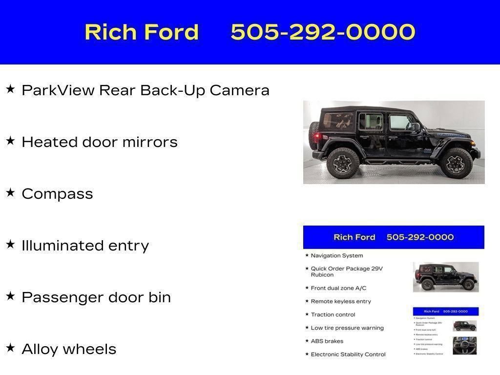 Used 2023 Jeep Wrangler Unlimited Rubicon 4xe AWD/4WD image 36