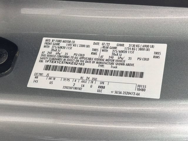 Certified 2022 Ford F150 XLT w/ Equipment Group 301A Mid RWD image 36