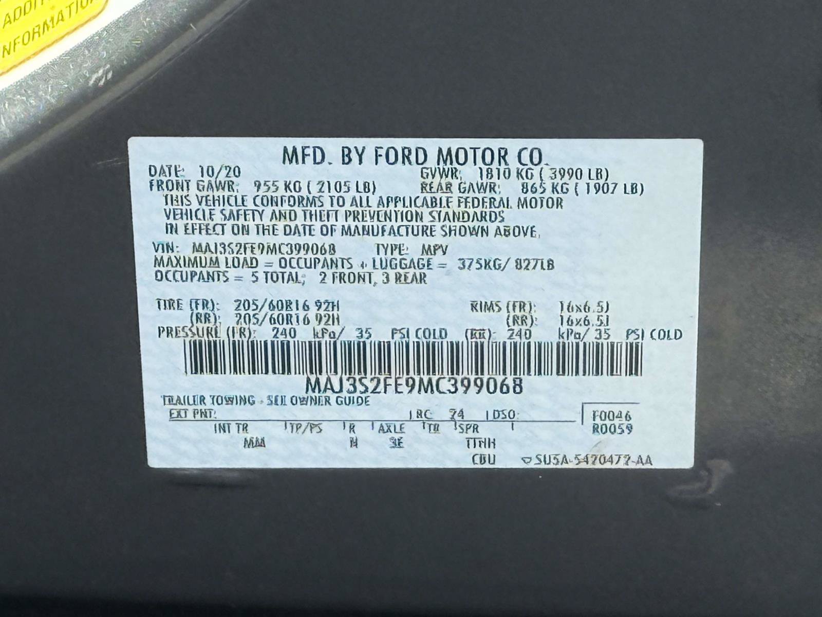 Certified 2021 Ford EcoSport S FWD image 27