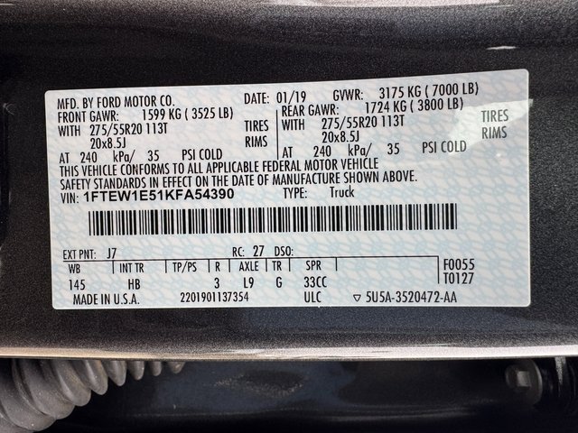 Certified 2019 Ford F150 Lariat w/ Equipment Group 502A Luxury image 31