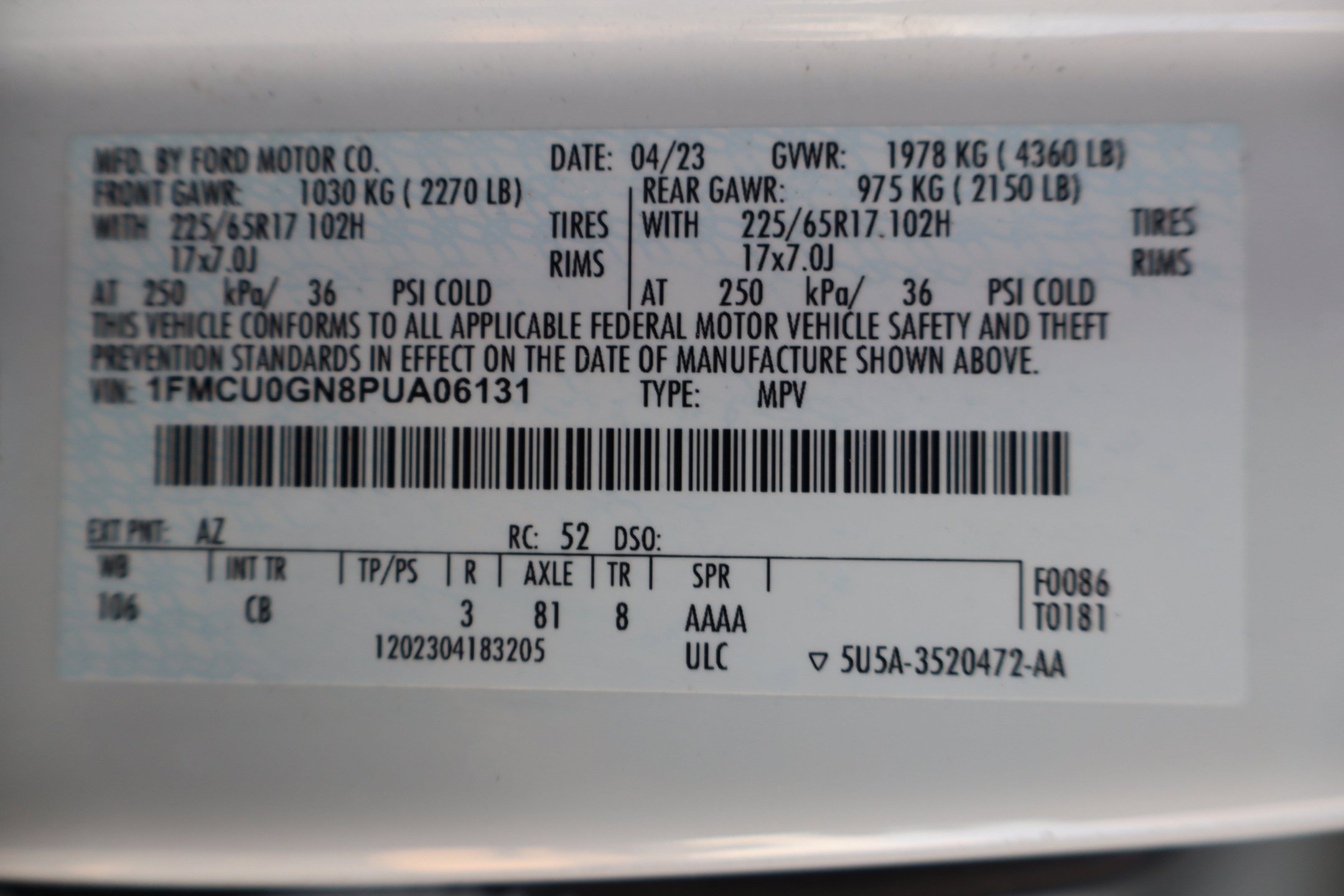 Certified 2023 Ford Escape Active FWD image 33