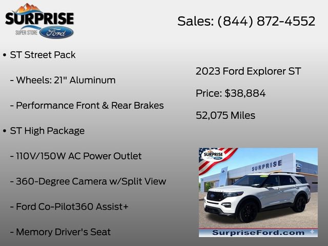 Certified 2023 Ford Explorer ST w/ Equipment Group 401A AWD/4WD image 12