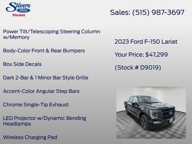 Certified 2023 Ford F150 Lariat w/ Equipment Group 502A High AWD/4WD image 28