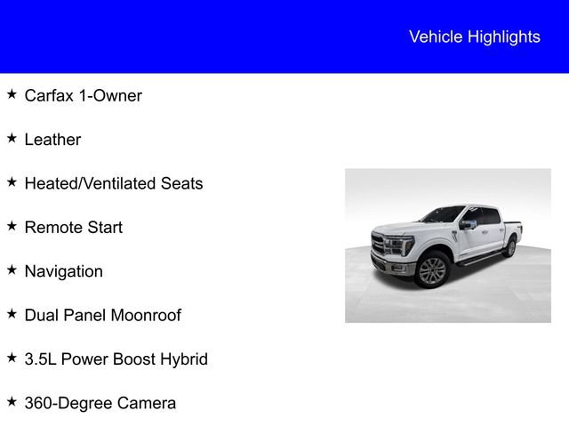 Certified 2024 Ford F150 Lariat w/ Equipment Group 502A High AWD/4WD image 2