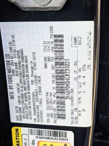 Certified 2020 Ford Fusion SE image 27