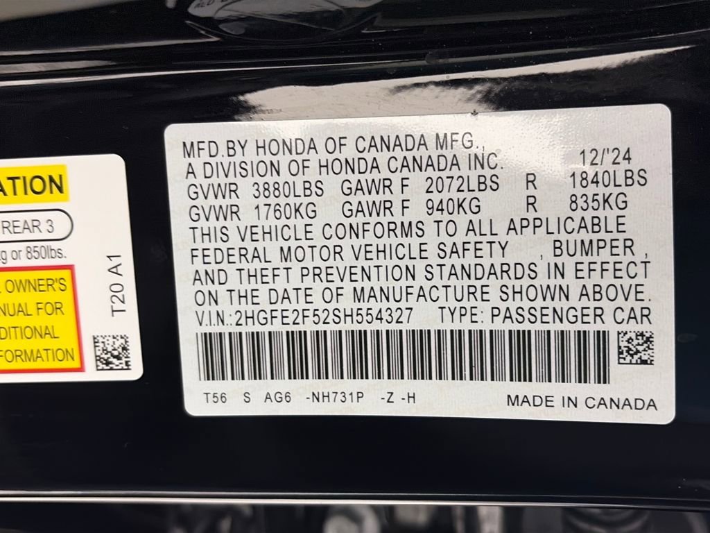 Used 2025 Honda Civic Sport image 9