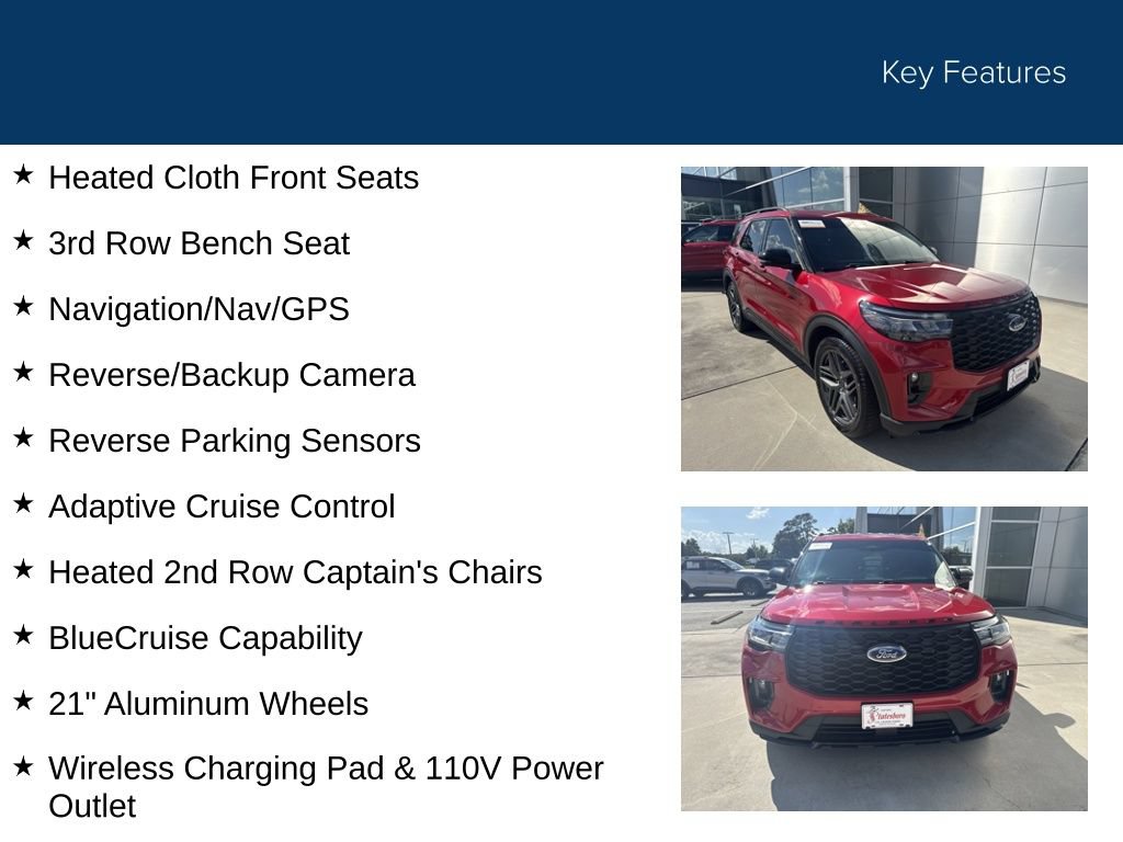 Certified 2025 Ford Explorer ST-Line w/ Premium Package RWD image 35