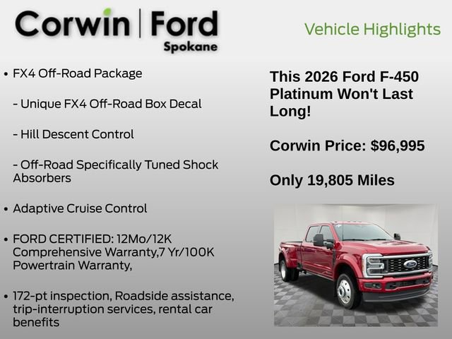 Certified 2026 Ford F450 Platinum w/ FX4 Off-Road Package image 12