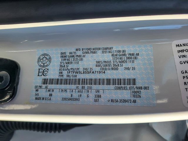 Certified 2025 Ford F150 Lariat w/ Equipment Group 502A High AWD/4WD image 32