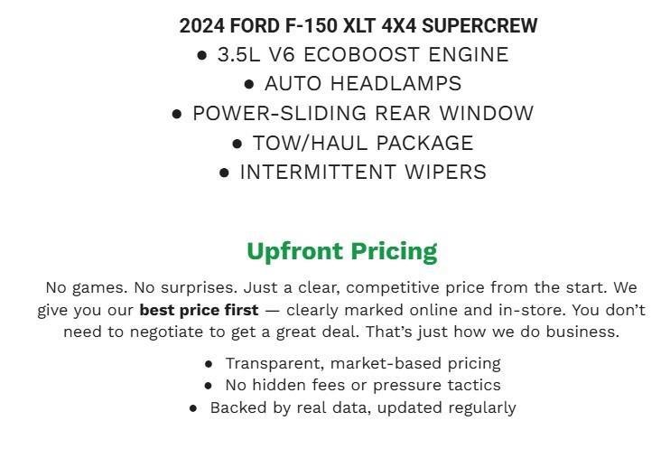 Certified 2024 Ford F150 XLT w/ Equipment Group 302A MID AWD/4WD image 2