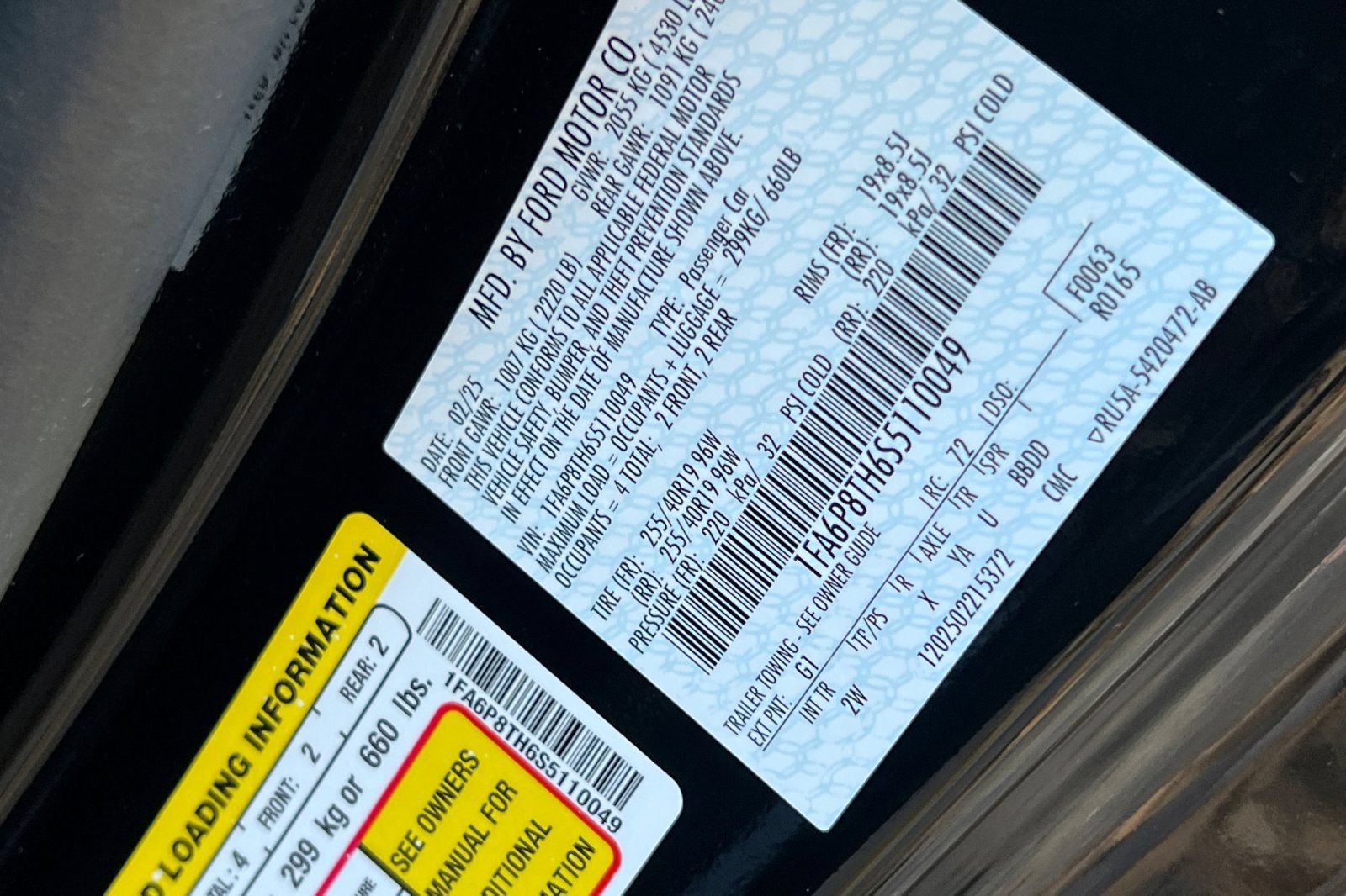 Certified 2025 Ford Mustang Coupe RWD image 52