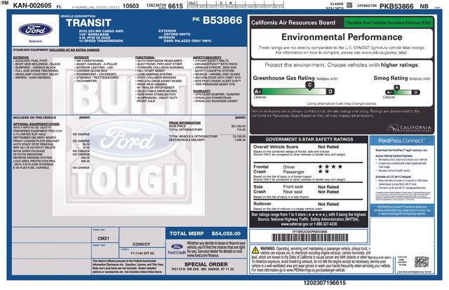 Certified 2023 Ford Transit 250 Medium Roof AWD w/ Load Area Protection Package image 39