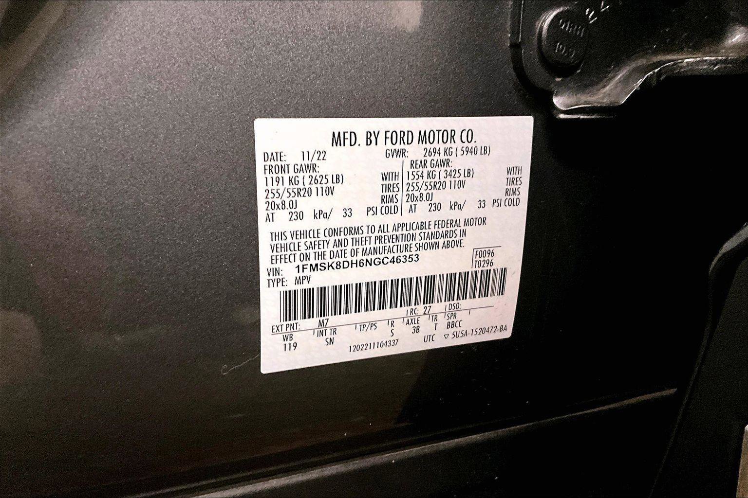 Certified 2022 Ford Explorer XLT w/ Equipment Group 202A image 34