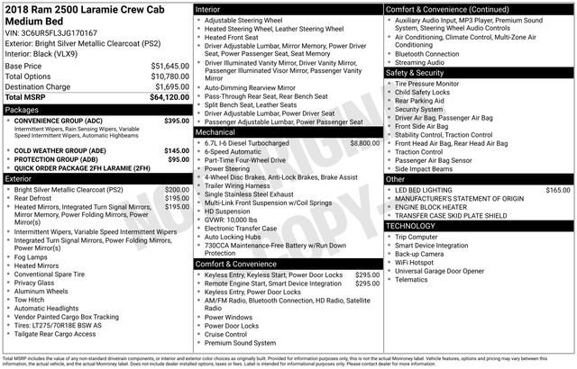 Used 2018 RAM 2500 Laramie w/ Convenience Group image 36