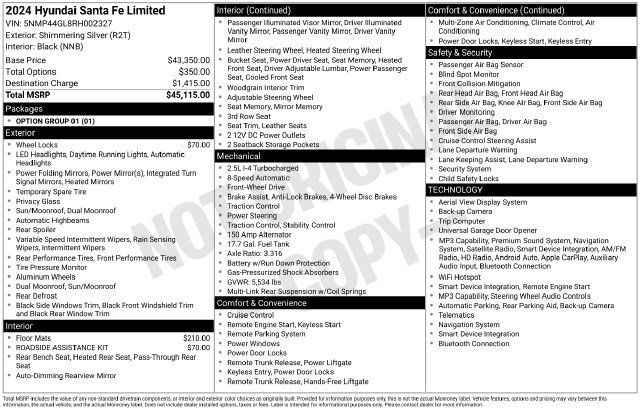 Used 2024 Hyundai Santa Fe Limited FWD image 2