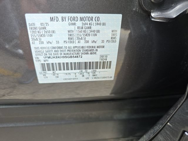 Certified 2025 Ford Explorer ST-Line AWD/4WD image 20