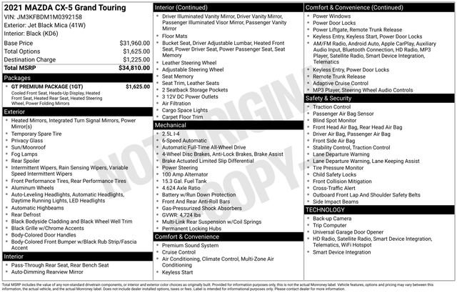 Used 2021 MAZDA CX-5 Grand Touring w/ GT Premium Package image 4