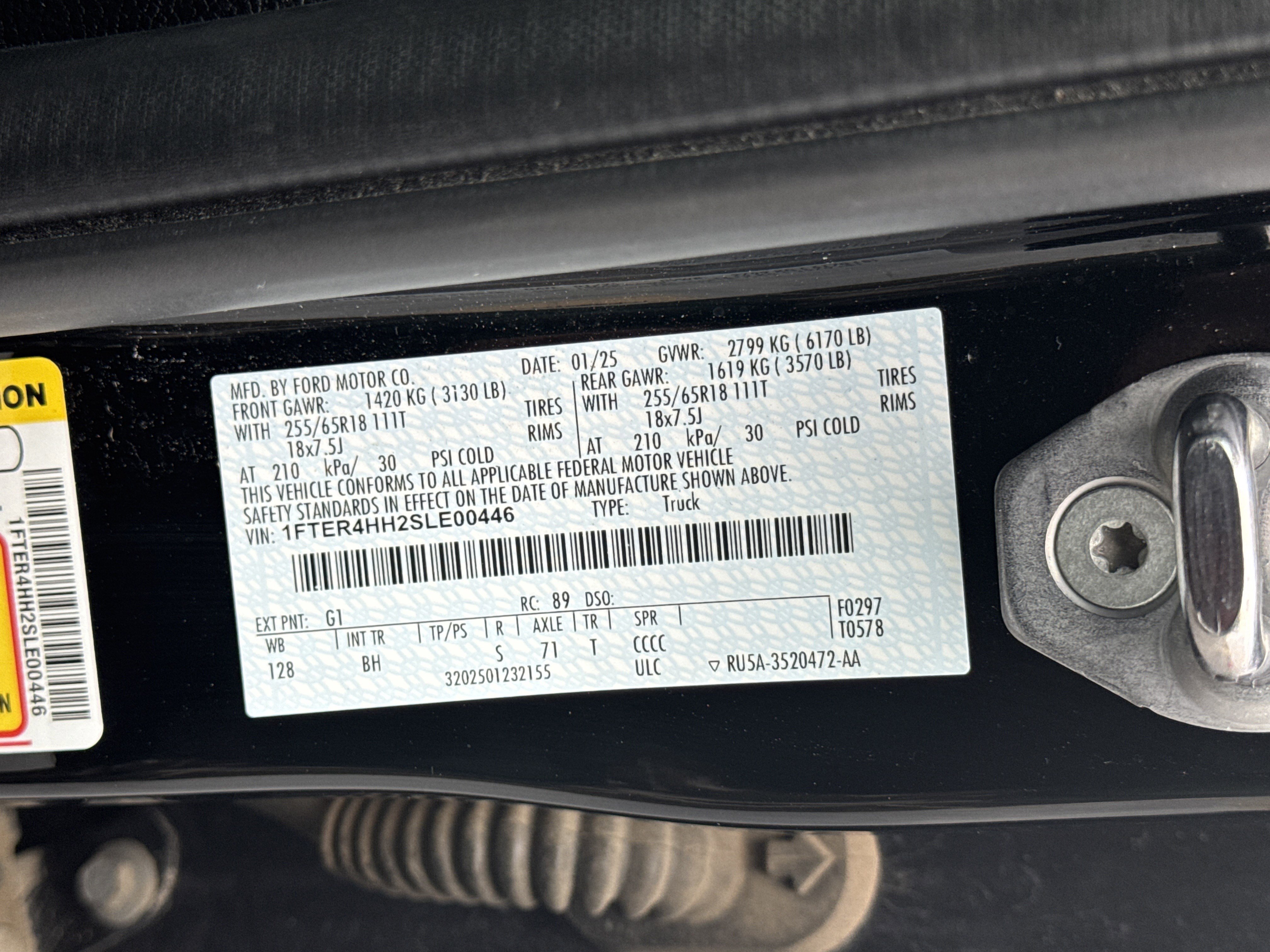 Certified 2025 Ford Ranger XLT w/ Equipment Group 301A High image 30