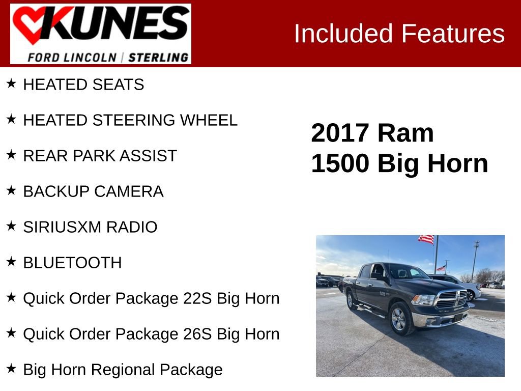Used 2017 RAM 1500 Big Horn image 2