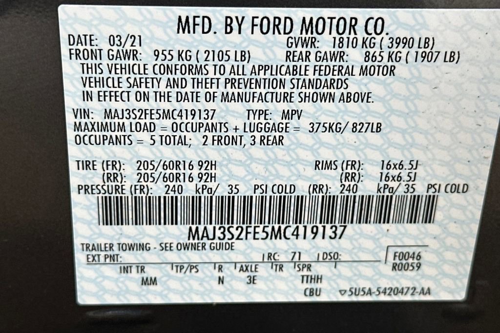 Certified 2021 Ford EcoSport S image 30